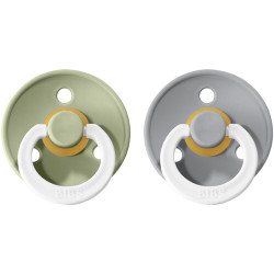 BIBS COLOUR Биберони sage glow/cloud glow 0-6 месеца, 2 бр