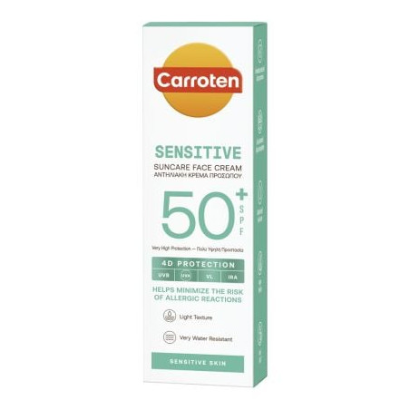 CARROTEN Слънцезащитен крем за лице за чувствителна кожа SPF50+ , 50 мл