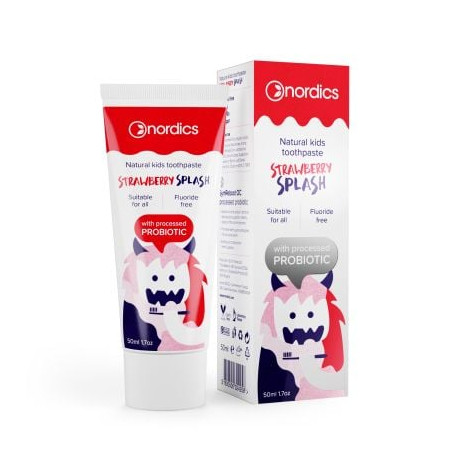 NORDICS STRAWBERRY SPLASH Детска паста за зъби с пробиотик