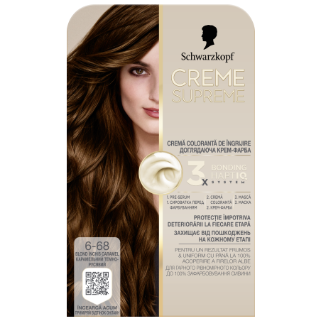 SCHWARZKOPF КРИЙМ СЮПРИЙМ 6-68 Карамелено Тъмно Русо