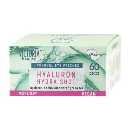 VICTORIA BEAUTY HYDRA SHOT Хиалурон пачове за очи с алое вера, 60бр
