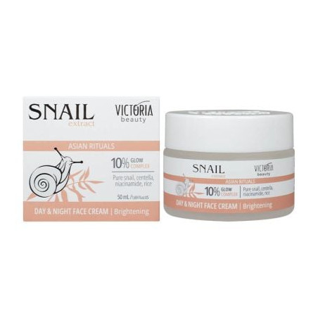 VICTORIA BEAUTY SNAIL Озаряващ крем за лице, 50мл
