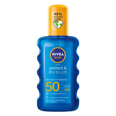 NIVEA SUN PROTECT&DRY TOUCH Слънцезащитен спрей SPF 50+, 200 мл