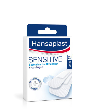 Hansaplast sensitive пластири 20 бр. Годен до: 30.6.2026 г.
