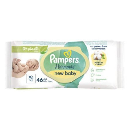 PAMPERS HARMONIE NEW BABY Мокри кърпички , 46 броя
