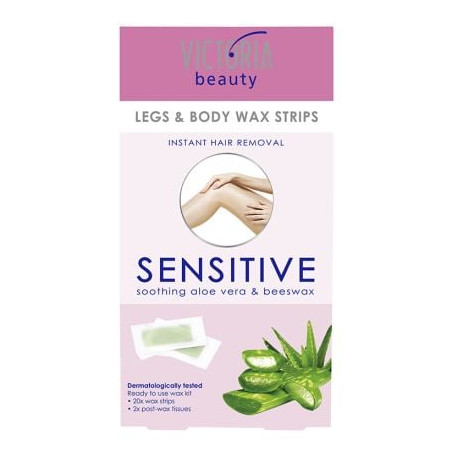 VICTORIA BEAUTY SENSITIVE Епилиращи ленти за тяло, 20 бр.