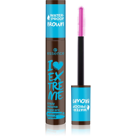ESSENCE I LOVE EXTREME CRAZY VOLUME MASCARA WATERPROOF BROWN Водоустойчива спирала кафява 01