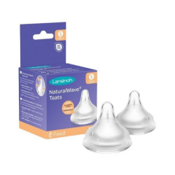 Комплект биберони Lansinoh - NaturalWave, 2 броя, 1+ месеца
