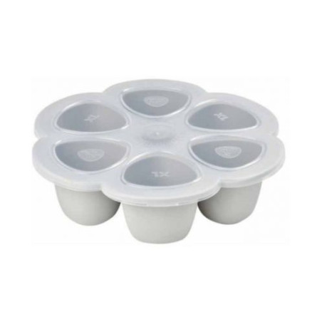 Силиконова форма за замразяване Beaba - 6 х 150 ml, сива