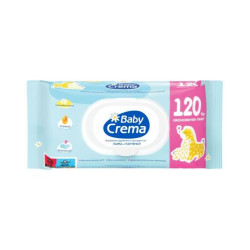 Мокри кърпички Baby Crema - 120 броя