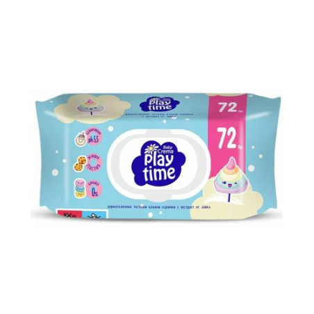 Мокри кърпички Baby Crema - Сини, 72 броя,Асортимент