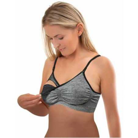 Сутиен за бременни и майки Babyono - 80-85 E, сив