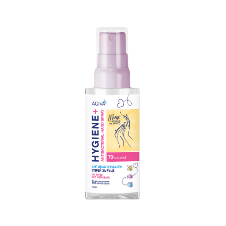 Антибактериален спрей за ръце Agiva Hygiene - Манго, 75 ml