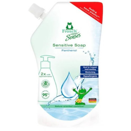 Натурален сапун за деца с пълнител Frosch, 500 ml