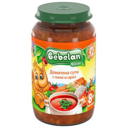 Доматена супа Bebelan Puree - Пиле и ориз, 220 g