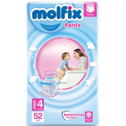 Бебешки пелени гащи Molfix - Maxi 4, 9-14 kg, 52 броя
