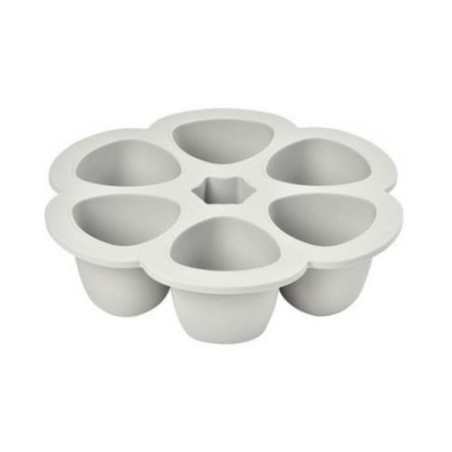 Силиконова форма за замразяване Beaba - 6 х 90 ml, сива