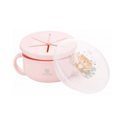 Купа за снакс 2 в 1 KikkaBoo - Savanna, 380 ml, Pink