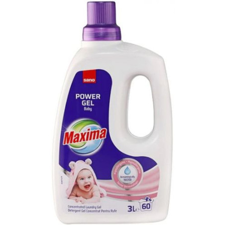 Концентриран гел за пране Sano - Maxima бейби, 60 пранета, 3 l