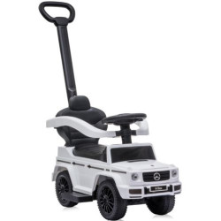 Кола за яздене с дръжка Lorelli - Mercedes-benz G350d, бяла