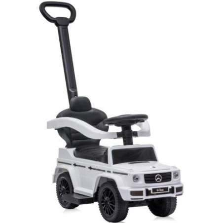 Кола за яздене с дръжка Lorelli - Mercedes-benz G350d, бяла