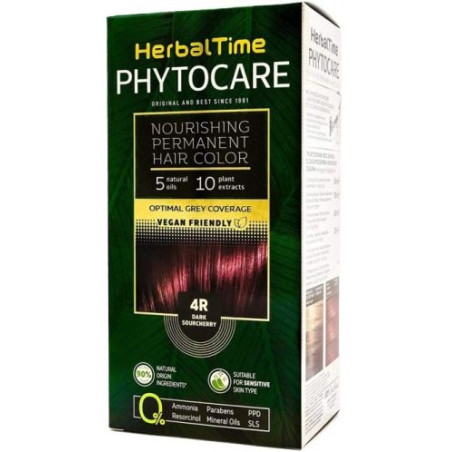 Herbal Time Phytocare Боя за коса, 4R Тъмна вишна