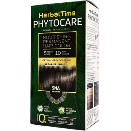 Herbal Time Phytocare Боя за коса, 5NA Ледено кафяв
