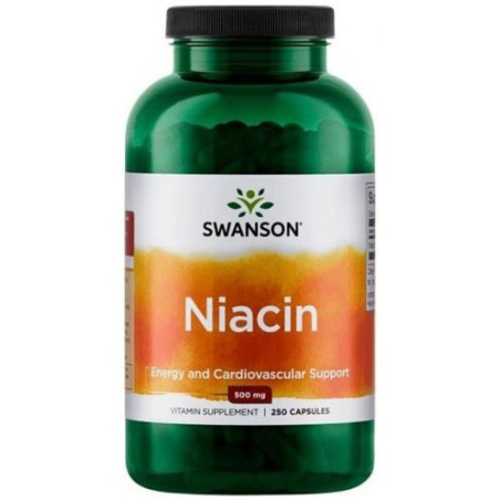 Niacin, 500 mg, 250 капсули, Swanson