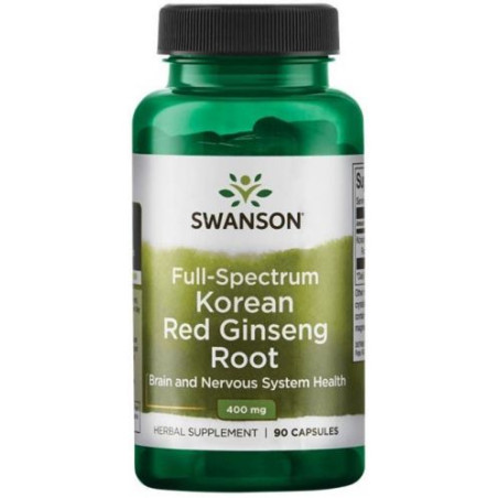 Full Spectrum Korean Red Ginseng Root, 400 mg, 90 капсули, Swanson