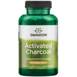 Activated Charcoal, 260 mg, 120 капсули, Swanson