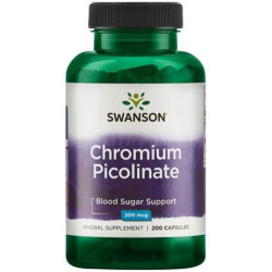 Chromium Picolinate, 200 mcg, 200 капсули, Swanson