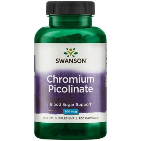 Chromium Picolinate, 200 mcg, 200 капсули, Swanson