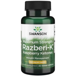 Razberi-K Raspberry Ketones, 500 mg, 60 капсули, Swanson