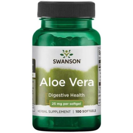 Aloe Vera, 25 mg, 100 меки капсули, Swanson