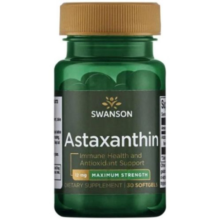 Astaxanthin, 12 mg, 30 меки капсули, Swanson
