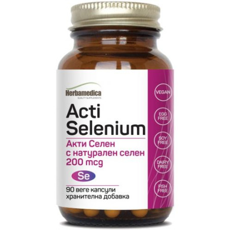 Acti Selenium, 200 mcg, 90 веге капсули, Herbamedica