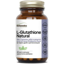 L-Glutathione Natural, 250 mg, 40 капсули, Herbamedica