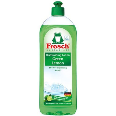 Препарат за миене на съдове Frosch - Зелен лимон, 750 ml