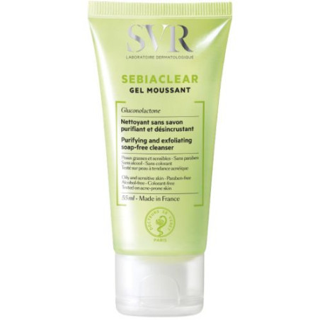 SVR Sebiaclear Измивна гел-пяна за лице, 55 ml