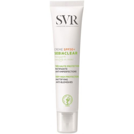 SVR Sebiaclear Слънцезащитен дневен крем, SPF50+, 40 ml