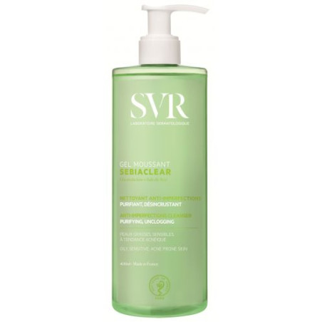 SVR Sebiaclear Измивна гел-пяна за лице, 400 ml