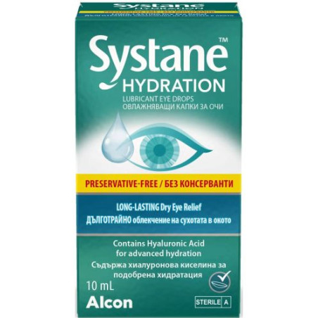 Systane Hydration Капки за очи, без консерванти, 10 ml, Alcon