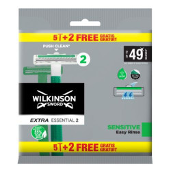 Wilkinson Sword Самобръсначки Extra2 Essential Sensitive, 5 + 2 броя