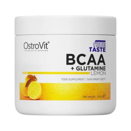 BCAA + Glutamine, лимон, 200 g, OstroVit