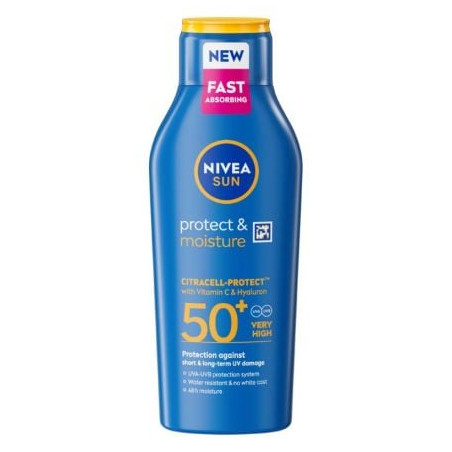 Nivea Sun Слънцезащитен лосион Protect & Moisture, SPF50+, 400 ml
