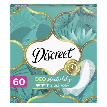 DISCREET DEO WATERLILY Ежедневни превръзки,60 бр