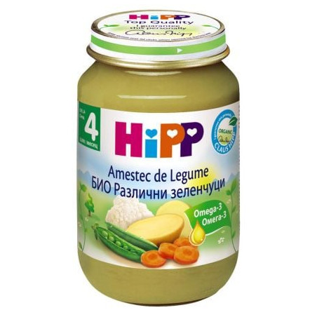 HIPP BIO Пюре различни зеленчуци 4070, 190 гр