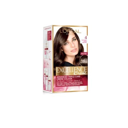 L'OREAL PARIS EXCELLENCE CREME Боя за коса 4 NATURAL DARK BROWN
