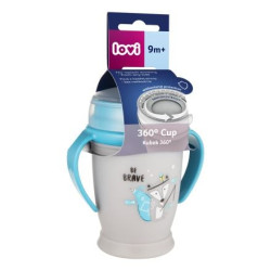 LOVI JUNIOR RETRO BABY Чаша с ръкохватки 9+ месеца синя 250 мл, 1 бр
