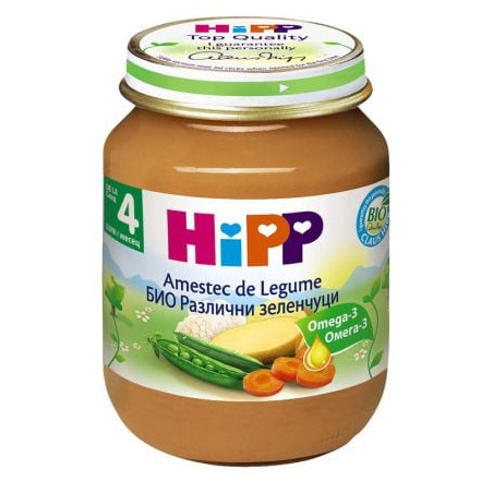 HIPP BIO Пюре различни зеленчуци 4013, 125 гр